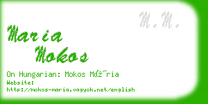 maria mokos business card